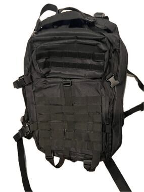 No Label Tactical Black Backpack Medium 26L